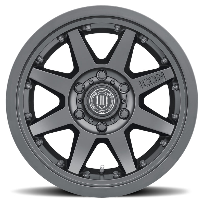 ICON Rebound Pro 17x8.5 6x5.5 25mm Offset 5.75in BS 95.1mm Bore Satin Black Wheel ICON Rebound Pro 17x8.5 6x5.5 25mm Offset 5.75in BS 95.1mm Bore Satin Black Wheel