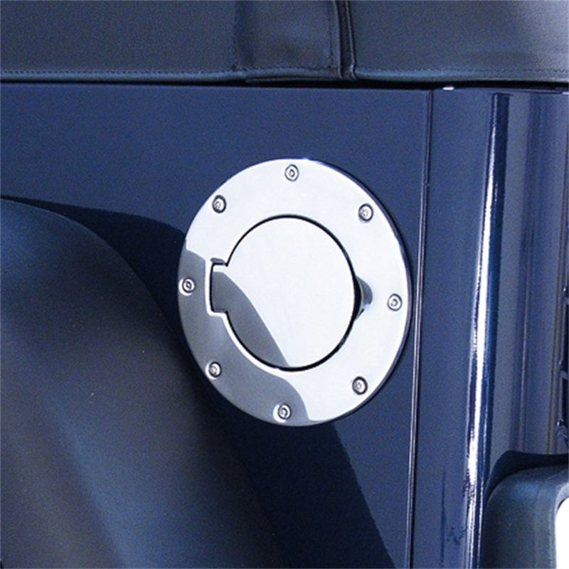 Rugged Ridge 97-06 Jeep Wrangler TJ Stainless Steel Non-Locking Gas Cap Door Rugged Ridge 97-06 Jeep Wrangler TJ Stainless Steel Non-Locking Gas Cap Door