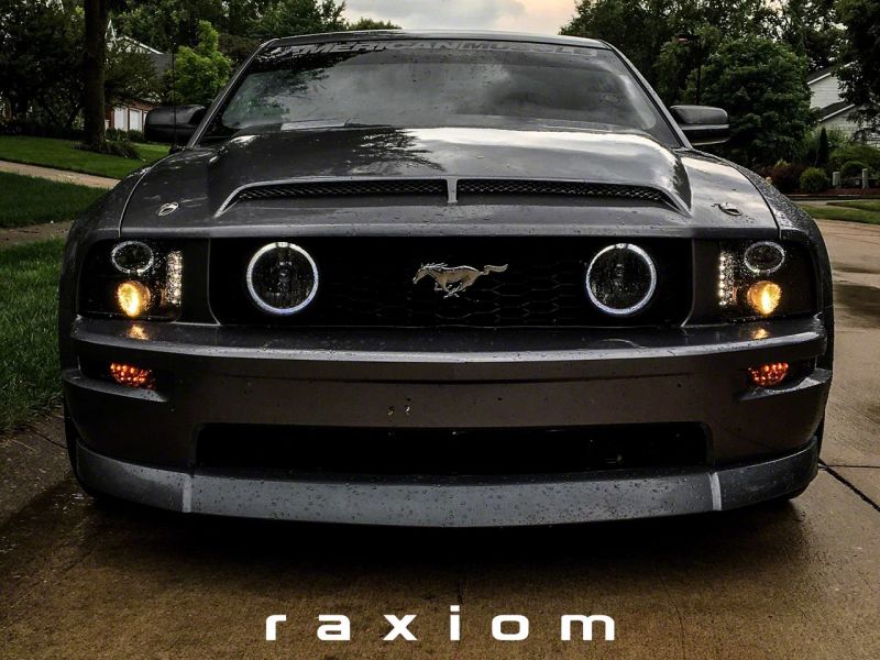 Raxiom 05-09 Ford Mustang Excluding GT500 LED Halo Projector Headlights- Blk Housing (Clear Lens) Raxiom 05-09 Ford Mustang Excluding GT500 LED Halo Projector Headlights- Blk Housing (Clear Lens)