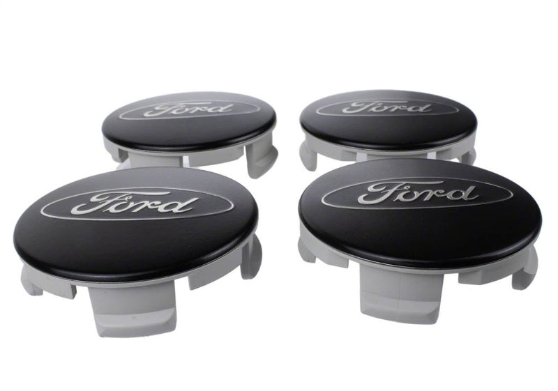 Ford Racing Ford Car Black & Chrome Wheel Center Cap Kit - Satin Ford Racing Ford Car Black & Chrome Wheel Center Cap Kit - Satin