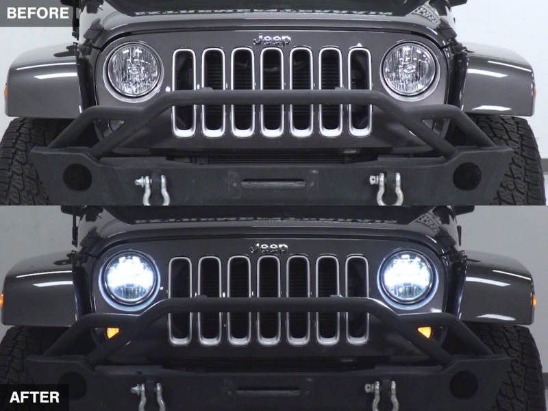 Raxiom07-18 Jeep Wrangler JK LED Halo Projector Headlights- Chrome Housing (Clear Lens) Raxiom07-18 Jeep Wrangler JK LED Halo Projector Headlights- Chrome Housing (Clear Lens)