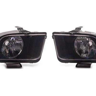 Raxiom 05-09 Ford Mustang Axial Series OEM Style Rep Headlights- Chrome Housing (Clear Lens)