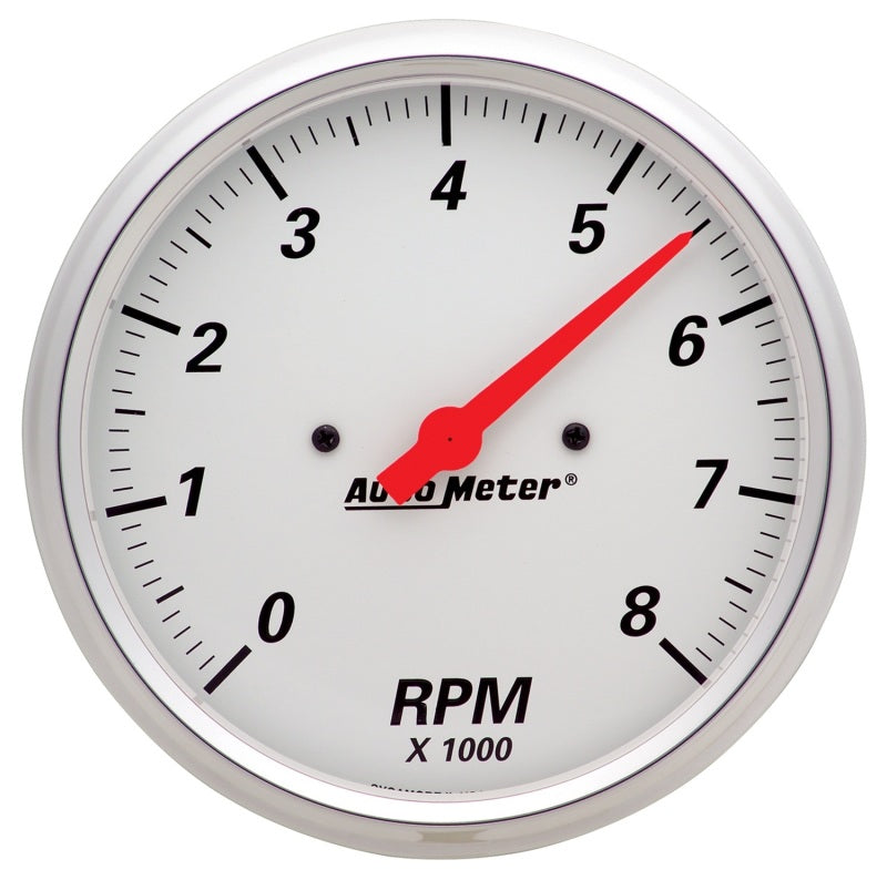 AutoMeter Gauge Tachometer 5in. 8K RPM In-Dash Arctic White AutoMeter Gauge Tachometer 5in. 8K RPM In-Dash Arctic White