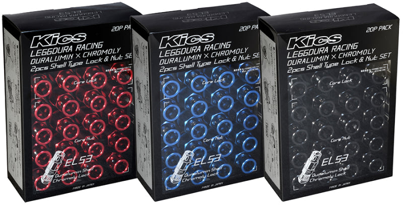 Project Kics Leggdura Racing 53mm EL53 Shell Type Lug Nut 16 Pcs + 4 Locks 12X1.25 Black Project Kics Leggdura Racing 53mm EL53 Shell Type Lug Nut 16 Pcs + 4 Locks 12X1.25 Black