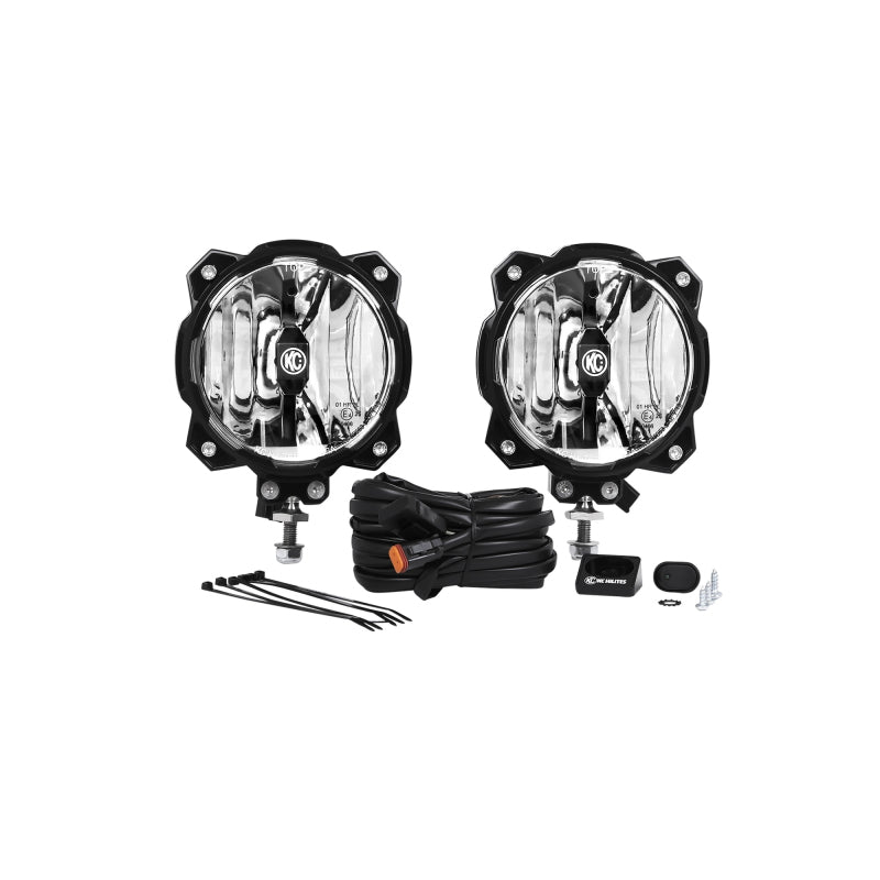 KC HiLiTES 6in. Pro6 Gravity LED Light 20w Single Mount SAE/ECE Driving Beam (Pair Pack System) KC HiLiTES 6in. Pro6 Gravity LED Light 20w Single Mount SAE/ECE Driving Beam (Pair Pack System)