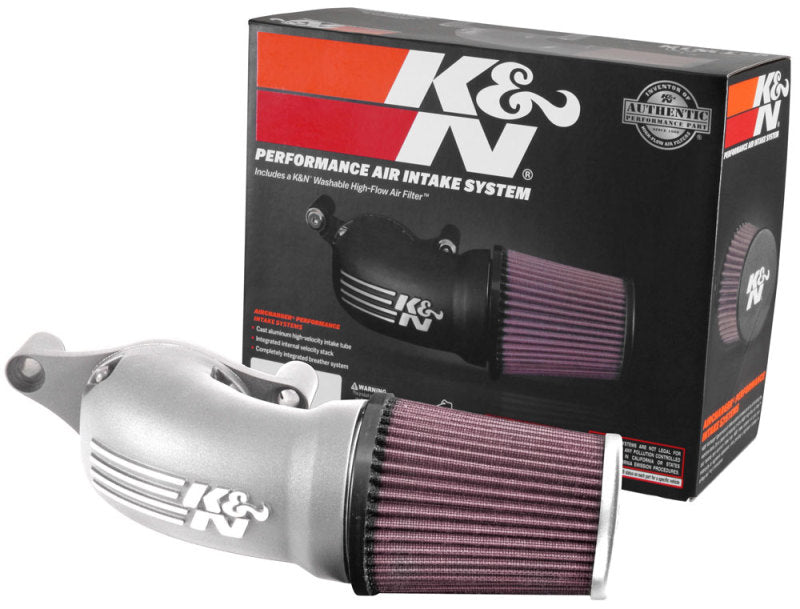 K&N 17-18 Harley-Davidson Touring Models Performance Air Intake System Silver K&N 17-18 Harley-Davidson Touring Models Performance Air Intake System Silver