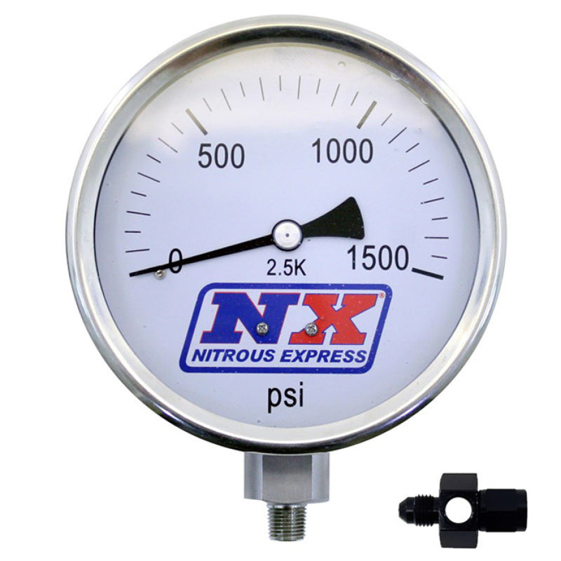 Nitrous Express Nitrous Pressure Gauge 4in-High Accuracy 4AN Nitrous Express Nitrous Pressure Gauge 4in-High Accuracy 4AN