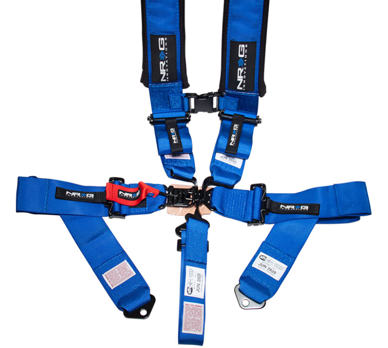 NRG SFI 16.1 5PT 3in. Padded Seat Belt Harness / Latch Link - Blue NRG SFI 16.1 5PT 3in. Padded Seat Belt Harness / Latch Link - Blue