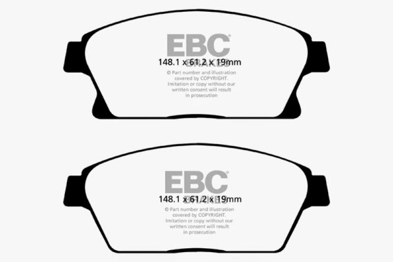 EBC 13+ Buick Encore 1.4 Turbo Yellowstuff Front Brake Pads EBC 13+ Buick Encore 1.4 Turbo Yellowstuff Front Brake Pads