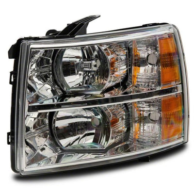 Raxiom 07-14 Chevrolet Silverado 1500 Axial OEM Rep Headlights- Chrome Housing (Clear Lens)