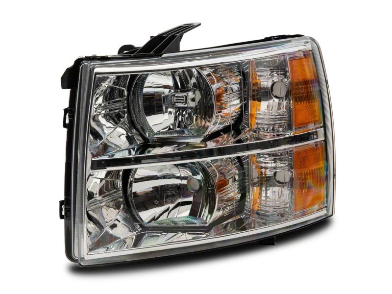 Raxiom 07-14 Chevrolet Silverado 1500 Axial OEM Rep Headlights- Chrome Housing (Clear Lens) Raxiom 07-14 Chevrolet Silverado 1500 Axial OEM Rep Headlights- Chrome Housing (Clear Lens)