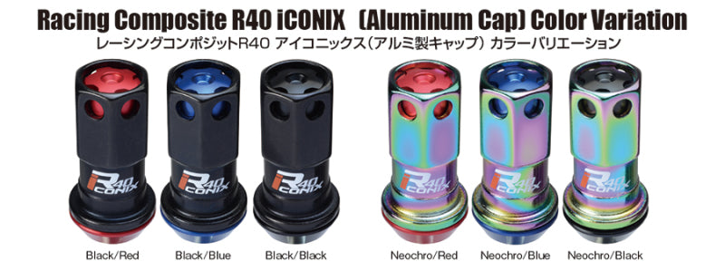 Project Kics 12x1.50 R40 Iconix Lock & Lug Nuts - Neo Chrome w/Black Seat w/o Cap (16+4 Locks) Project Kics 12x1.50 R40 Iconix Lock & Lug Nuts - Neo Chrome w/Black Seat w/o Cap (16+4 Locks)
