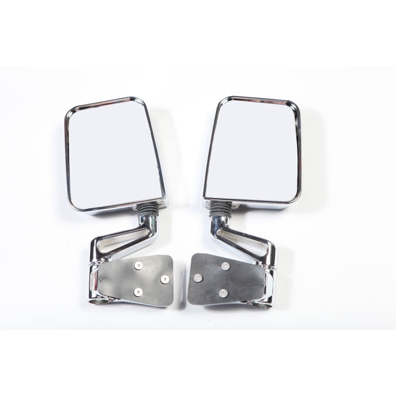 Rugged Ridge 87-02 Jeep Wrangler YJ/TJ Chrome Dual Focus Door Mirror Kit Rugged Ridge 87-02 Jeep Wrangler YJ/TJ Chrome Dual Focus Door Mirror Kit