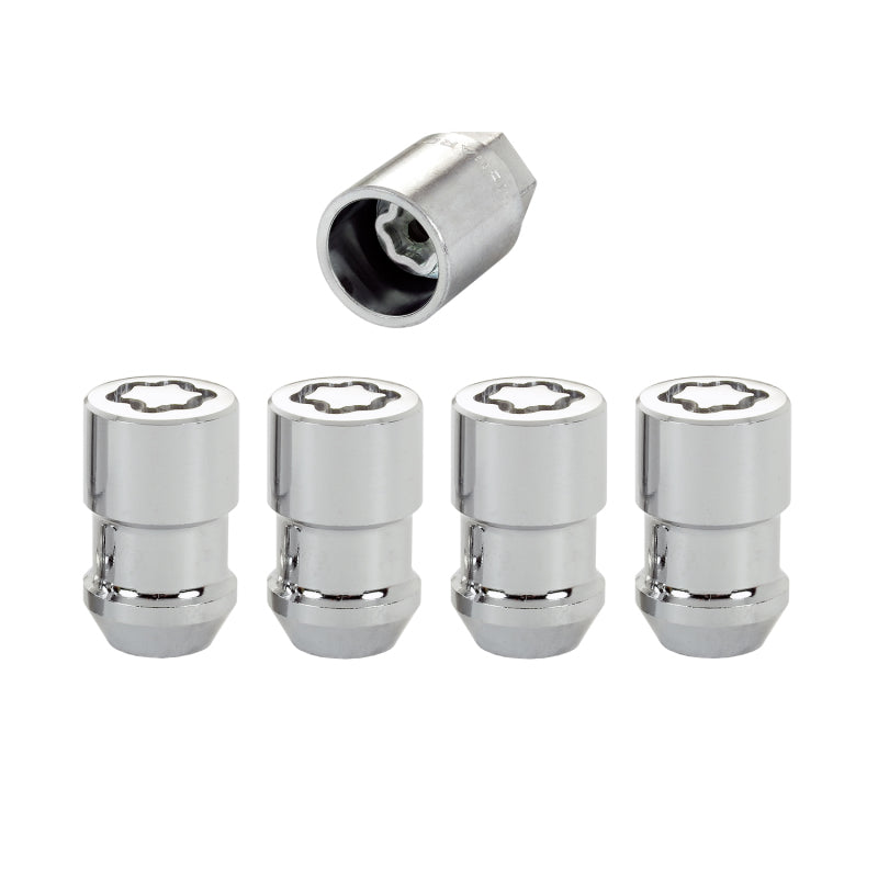 McGard Wheel Lock Nut Set - 4pk. (Cone Seat) 7/16-20 / 3/4 Hex / 1.46in. Length - Chrome McGard Wheel Lock Nut Set - 4pk. (Cone Seat) 7/16-20 / 3/4 Hex / 1.46in. Length - Chrome