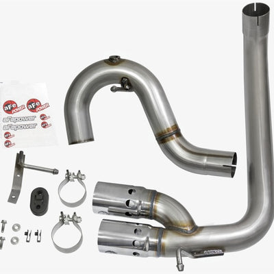 aFe Rebel Series DPF-Back 3in Side Exit SS Exhaust w/ IC Polished Tips 2016 GM Colorado/Canyon 2.8L
