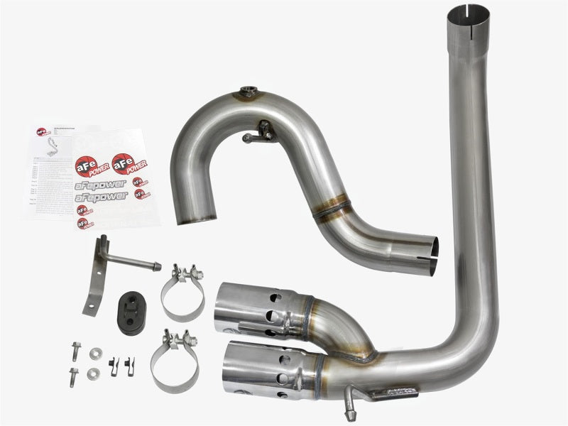 aFe Rebel Series DPF-Back 3in Side Exit SS Exhaust w/ IC Polished Tips 2016 GM Colorado/Canyon 2.8L aFe Rebel Series DPF-Back 3in Side Exit SS Exhaust w/ IC Polished Tips 2016 GM Colorado/Canyon 2.8L