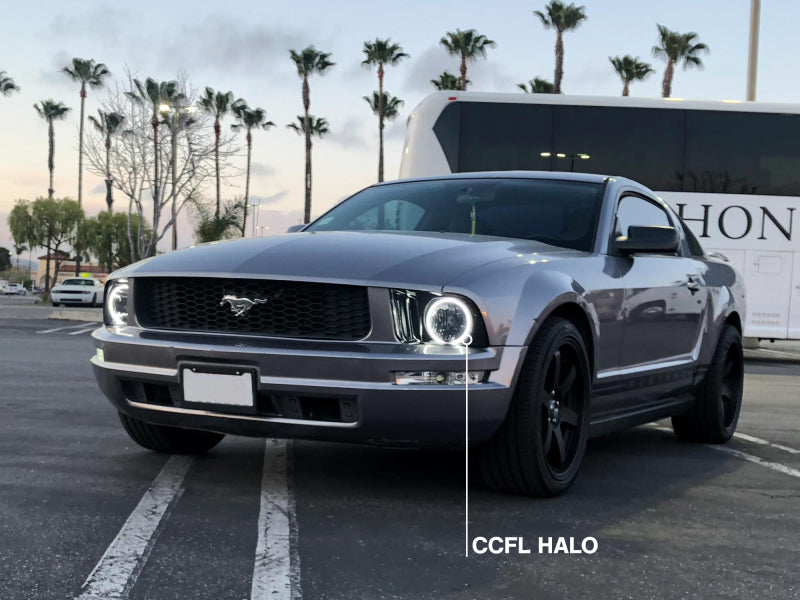 Raxiom 05-09 Ford Mustang GT V6 Axial Series CCFL Halo Projector Headlight- Blk Housing (Smkd Lens) Raxiom 05-09 Ford Mustang GT V6 Axial Series CCFL Halo Projector Headlight- Blk Housing (Smkd Lens)