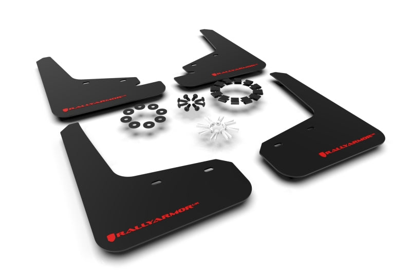 Rally Armor 20-26 Tesla Model Y, Juniper Y Black UR Mud Flap w/Red Logo Rally Armor 20-26 Tesla Model Y, Juniper Y Black UR Mud Flap w/Red Logo