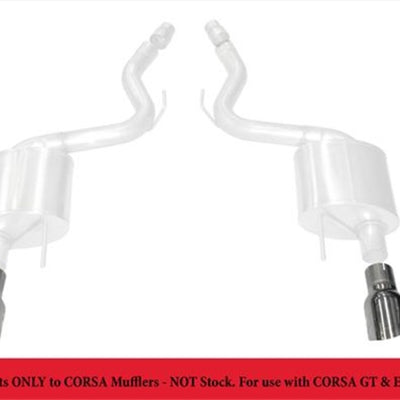 Corsa 2015-2025 Ford Mustang GT 3.0in Inlet / 4.5in Outlet Polished Tip Kit (For Corsa Exhaust Only)