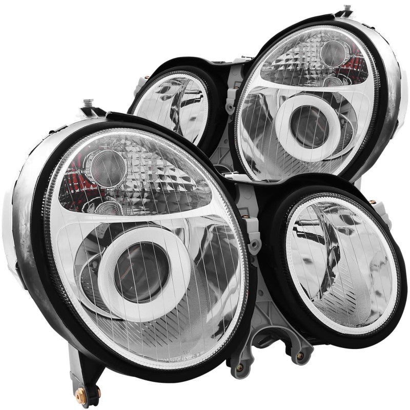 ANZO 1999-2002 Mercedes Benz E Class W210 Projector Headlights Chrome ANZO 1999-2002 Mercedes Benz E Class W210 Projector Headlights Chrome