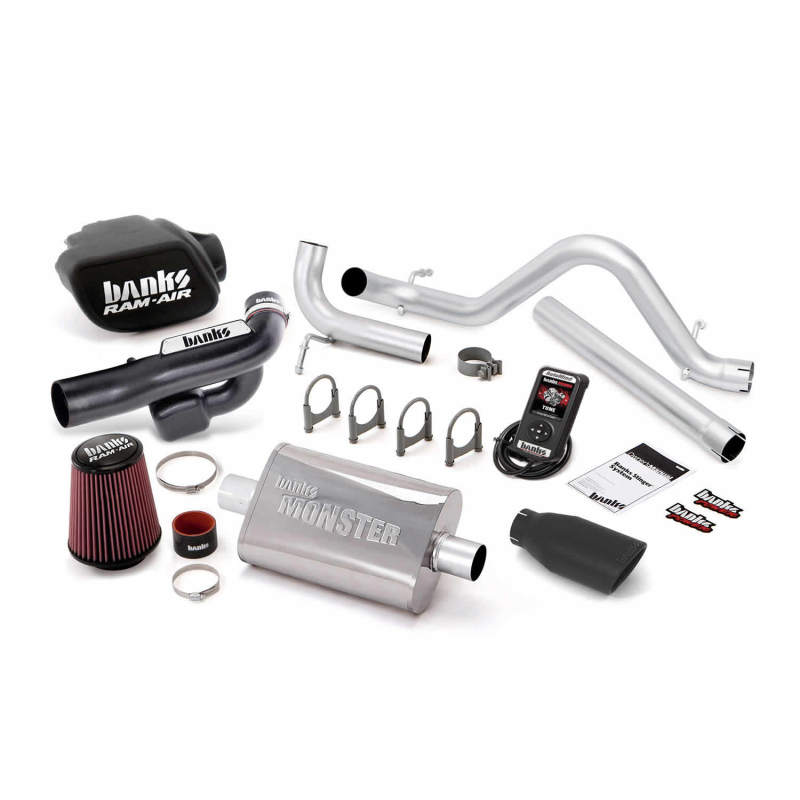 Banks Power 12-14 Jeep 3.6L Wrangler - 4dr Stinger Sys w/ AutoMind - SS Single Exhaust w/ Black Tip Banks Power 12-14 Jeep 3.6L Wrangler - 4dr Stinger Sys w/ AutoMind - SS Single Exhaust w/ Black Tip