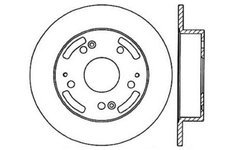 StopTech 02-06 Acura RSX Incl. Type S / 97-01 Integra Type R Slotted & Drilled Right Rear Rotor StopTech 02-06 Acura RSX Incl. Type S / 97-01 Integra Type R Slotted & Drilled Right Rear Rotor