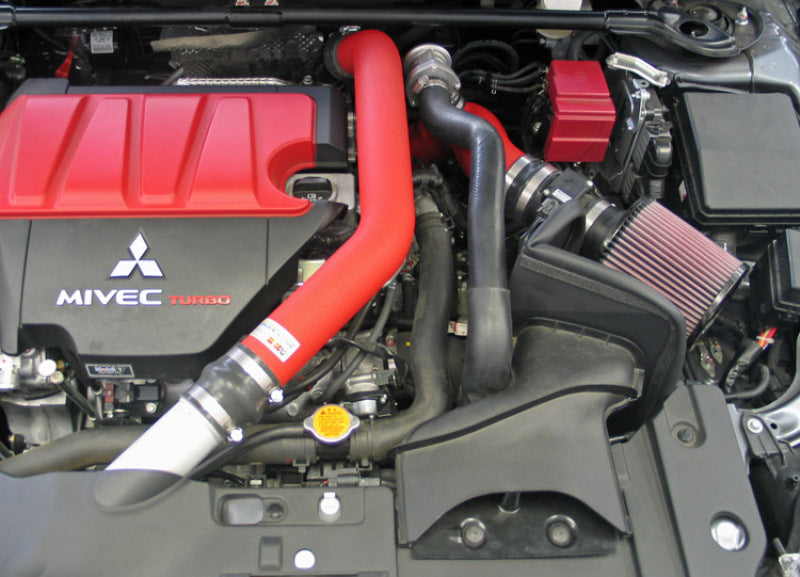 K&N 08-09 Mitsubishi Evo X Wrinkle Red Typhoon Short Ram Intake K&N 08-09 Mitsubishi Evo X Wrinkle Red Typhoon Short Ram Intake