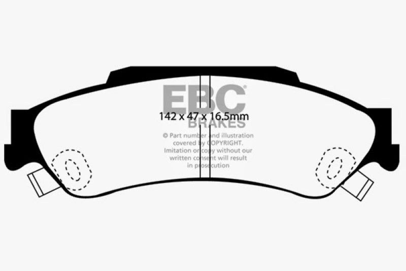 EBC 98-05 Chevrolet Blazer 4.3 2WD Yellowstuff Rear Brake Pads EBC 98-05 Chevrolet Blazer 4.3 2WD Yellowstuff Rear Brake Pads