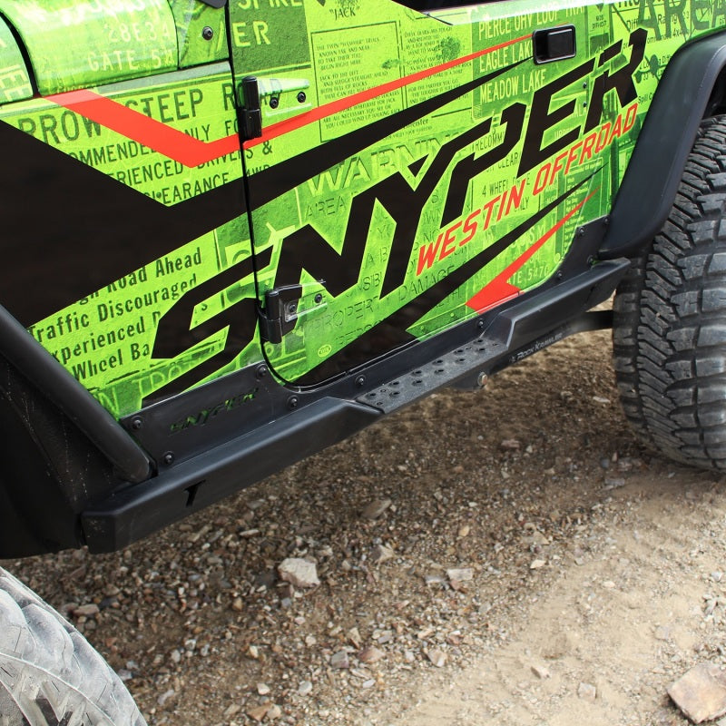 Westin/Snyper 07-17 Jeep Wrangler Rock Slider Steps - Textured Black Westin/Snyper 07-17 Jeep Wrangler Rock Slider Steps - Textured Black
