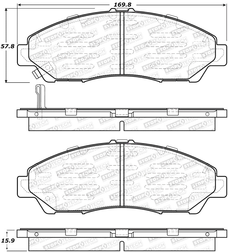 StopTech Street Brake Pads - Front/Rear StopTech Street Brake Pads - Front/Rear