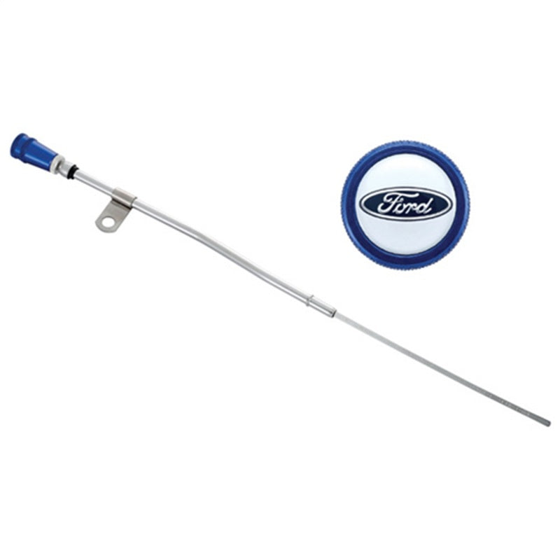 Ford Racing Dipstick Kit - Anodized Aluminum Handle w/ Embossed Ford Logo Ford Racing Dipstick Kit - Anodized Aluminum Handle w/ Embossed Ford Logo