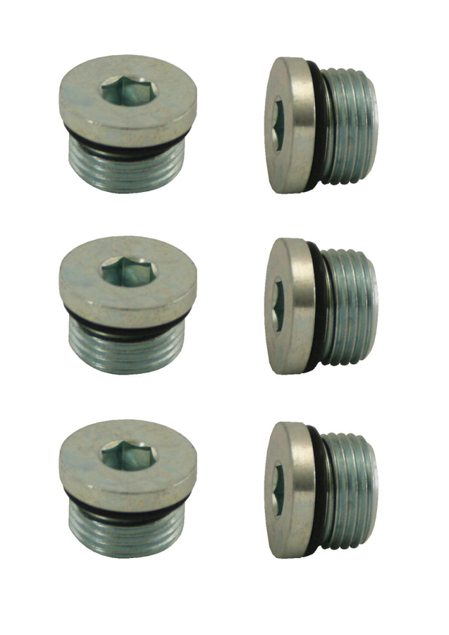 Moroso Pipe Plug w/O-Ring -8An 3/4in-16 - Steel - 6 Pack Moroso Pipe Plug w/O-Ring -8An 3/4in-16 - Steel - 6 Pack