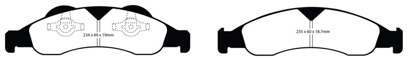 EBC 07-09 Ford Expedition 5.4 2WD Yellowstuff Front Brake Pads EBC 07-09 Ford Expedition 5.4 2WD Yellowstuff Front Brake Pads