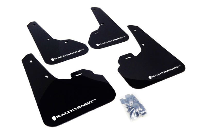 Rally Armor 10-13 Mazda3/Speed3 (Hatch/Sedan) Black UR Mud Flap w/White Logo Rally Armor 10-13 Mazda3/Speed3 (Hatch/Sedan) Black UR Mud Flap w/White Logo