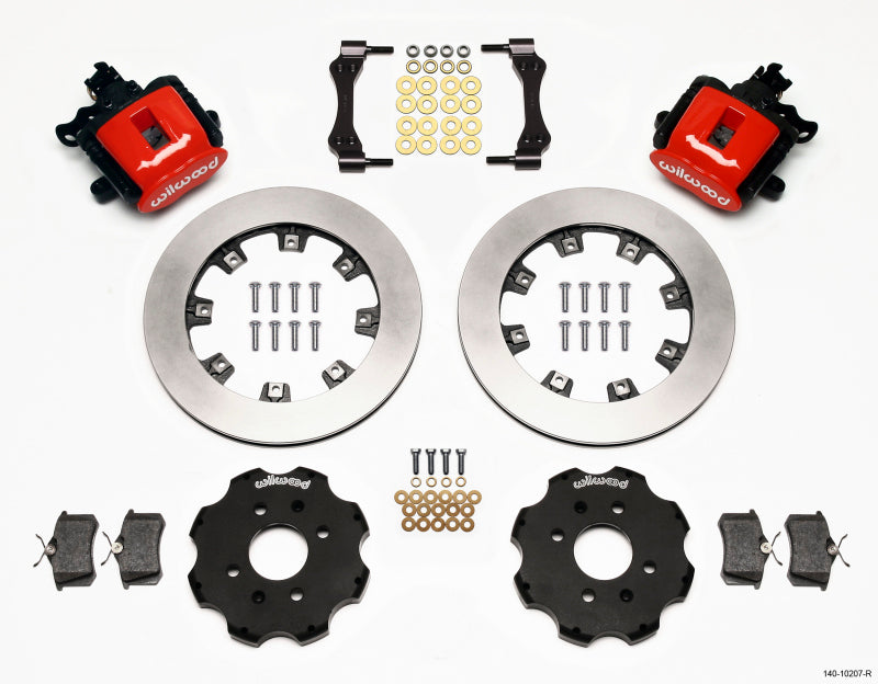 Wilwood Combination Parking Brake Rear Kit 12.19in Red Civic / Integra Disc 2.39 Hub Offset Wilwood Combination Parking Brake Rear Kit 12.19in Red Civic / Integra Disc 2.39 Hub Offset