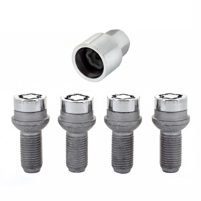McGard Wheel Lock Bolt Set - 4pk. (Radius Seat) M14X1.5 / 17mm Hex / 26.7mm Shank Length - Chrome McGard Wheel Lock Bolt Set - 4pk. (Radius Seat) M14X1.5 / 17mm Hex / 26.7mm Shank Length - Chrome