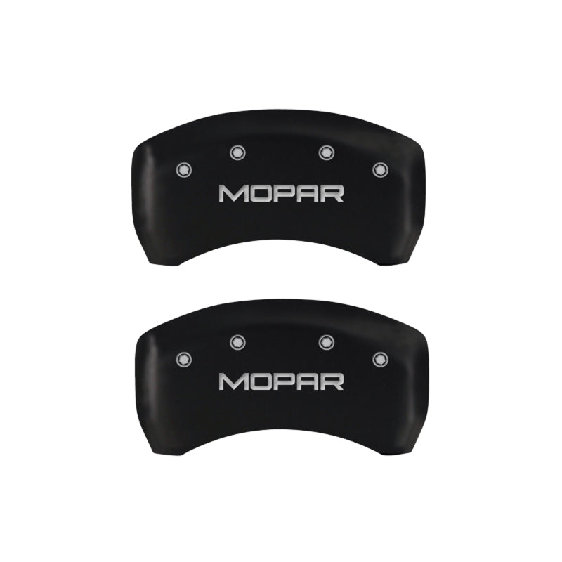 MGP 4 Caliper Covers Engraved Front & Rear MOPAR Red finish silver ch MGP 4 Caliper Covers Engraved Front & Rear MOPAR Red finish silver ch