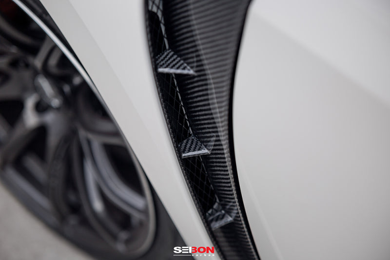 Seibon 17-18 Honda Civic Type-R Carbon Fiber Fender Ducts (Pair) Seibon 17-18 Honda Civic Type-R Carbon Fiber Fender Ducts (Pair)