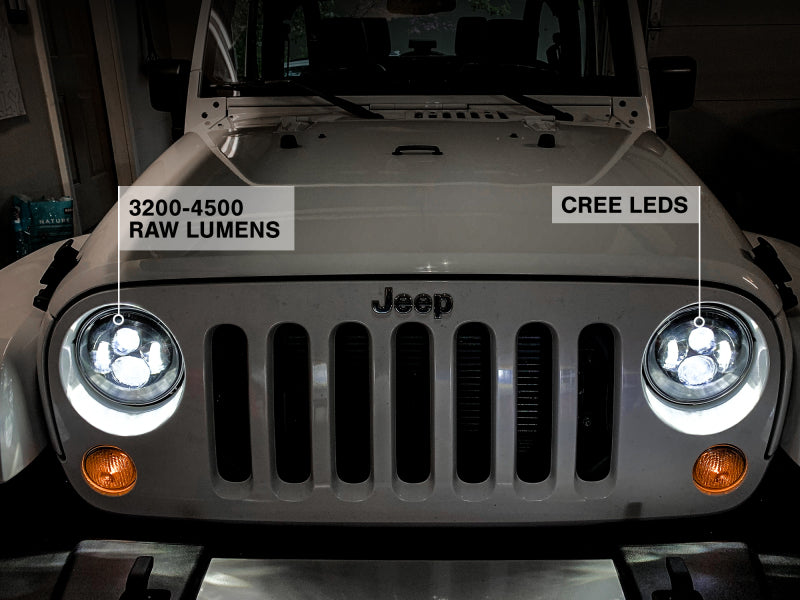 Raxiom 97-18 Jeep Wrangler TJ/JK Axial Series LED Daymaker Headlights- Black Housing (Clear Lens) Raxiom 97-18 Jeep Wrangler TJ/JK Axial Series LED Daymaker Headlights- Black Housing (Clear Lens)