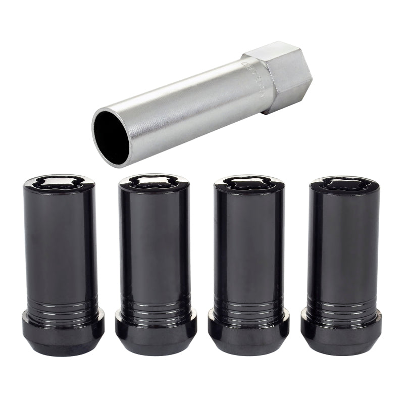 McGard Wheel Lock Nut Set - 4pk. (Tuner / Cone Seat) 1/2-20 / 13/16 Hex / 1.60in. Length - Black McGard Wheel Lock Nut Set - 4pk. (Tuner / Cone Seat) 1/2-20 / 13/16 Hex / 1.60in. Length - Black