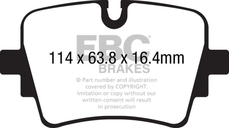 EBC 14+ Jaguar F-Type (Cast Iron Rotors Only) 5.0 Supercharged (490) Yellowstuff Rear Brake Pads EBC 14+ Jaguar F-Type (Cast Iron Rotors Only) 5.0 Supercharged (490) Yellowstuff Rear Brake Pads