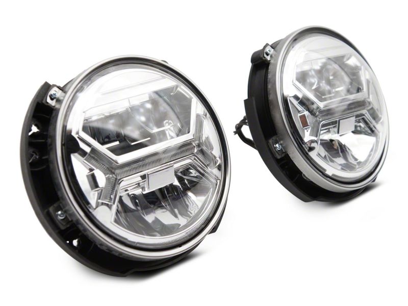 Raxiom07-18 Jeep Wrangler JK LED Halo Projector Headlights- Chrome Housing (Clear Lens) Raxiom07-18 Jeep Wrangler JK LED Halo Projector Headlights- Chrome Housing (Clear Lens)
