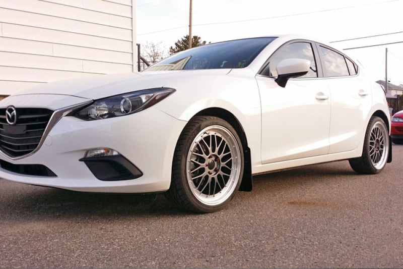 Rally Armor 14-18 Mazda3 Black UR Mud Flap w/White Logo Rally Armor 14-18 Mazda3 Black UR Mud Flap w/White Logo