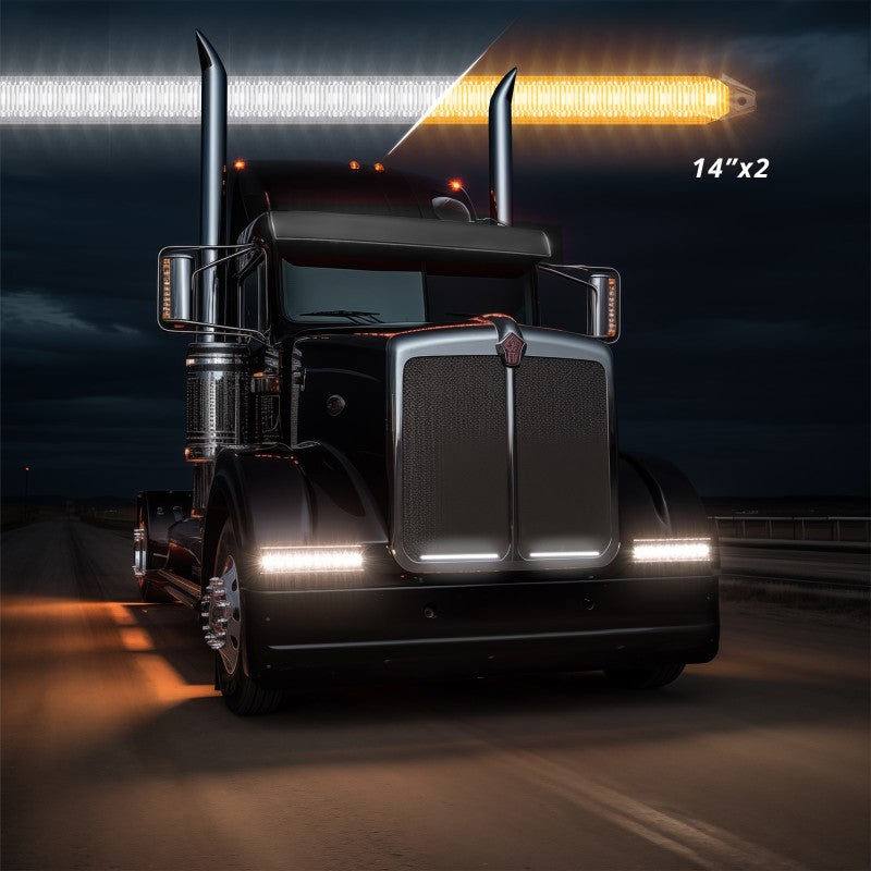 XK Glow 14In Switchback Grill Lights with Start-up Animation & Sequential Turn Signals XK Glow 14In Switchback Grill Lights with Start-up Animation & Sequential Turn Signals