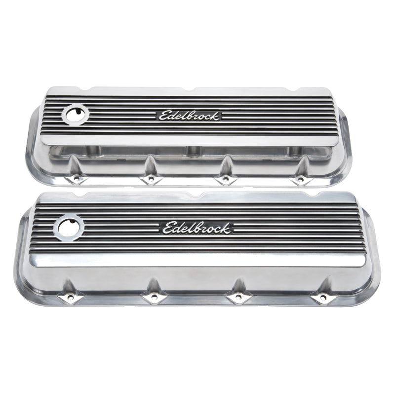Edelbrock Valve Cover Elite II Chevrolet 1965 and Later 396-502 Big Block V8 Polished Edelbrock Valve Cover Elite II Chevrolet 1965 and Later 396-502 Big Block V8 Polished