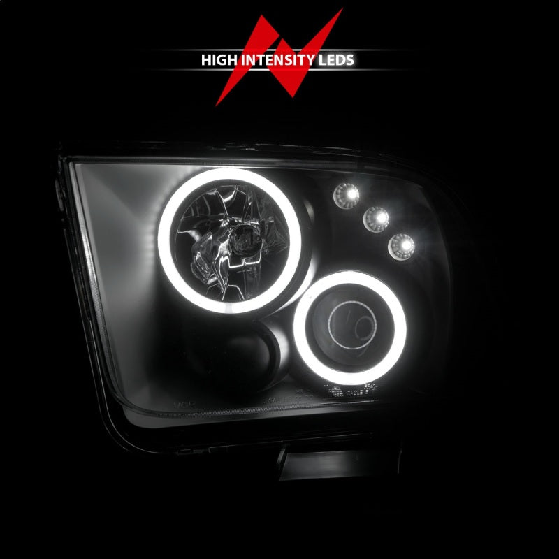 ANZO 2005-2009 Ford Mustang Projector Headlights w/ Halo Black ANZO 2005-2009 Ford Mustang Projector Headlights w/ Halo Black