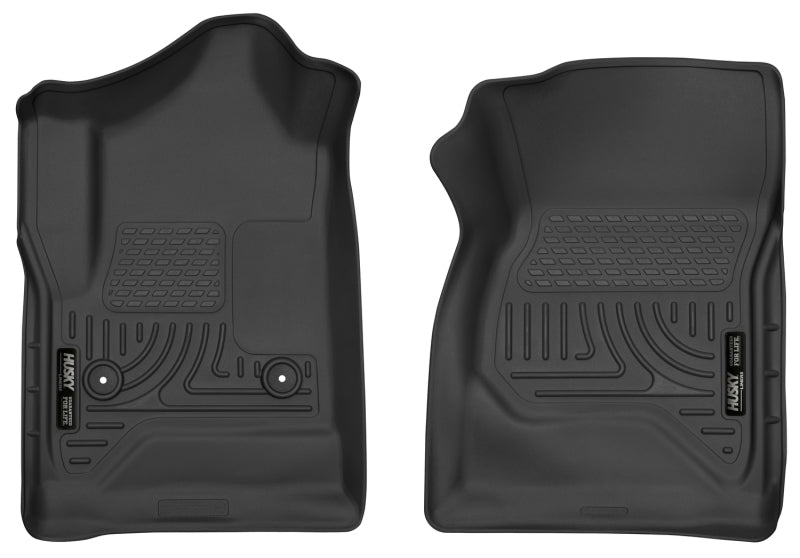Husky Liners 14-17 Chevrolet Silverado 1500 Standard Cab X-Act Contour Black Front Floor Liners Husky Liners 14-17 Chevrolet Silverado 1500 Standard Cab X-Act Contour Black Front Floor Liners