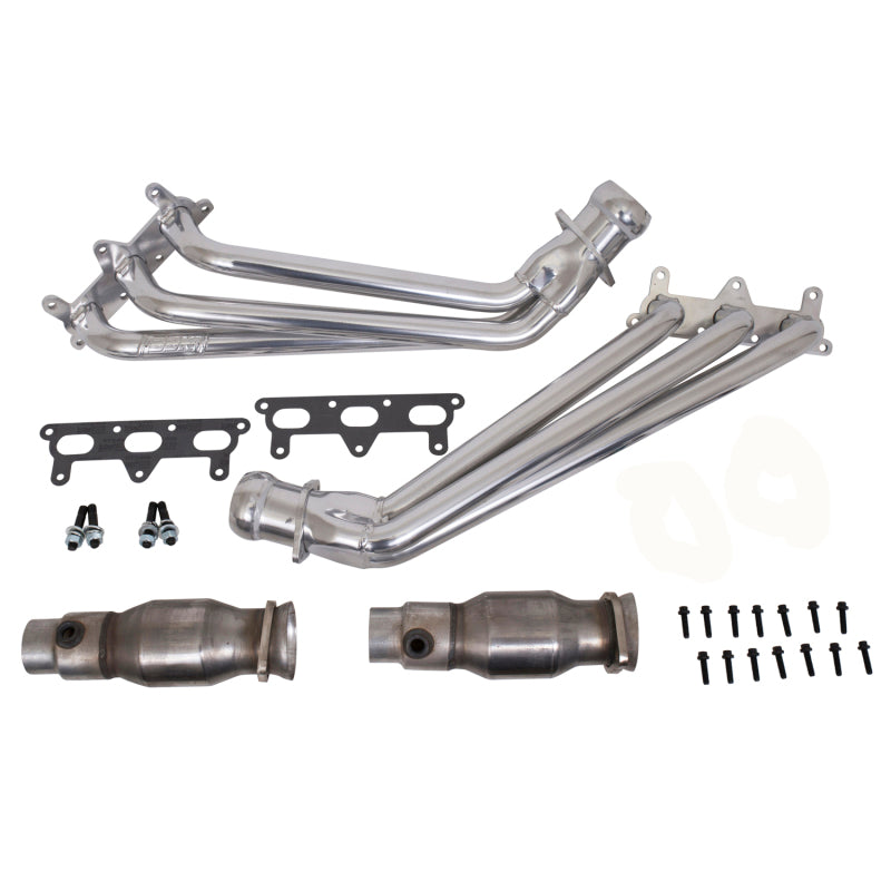 BBK 10-11 Camaro V6 Long Tube Exhaust Headers With Converters - 1-5/8 Silver Ceramic BBK 10-11 Camaro V6 Long Tube Exhaust Headers With Converters - 1-5/8 Silver Ceramic
