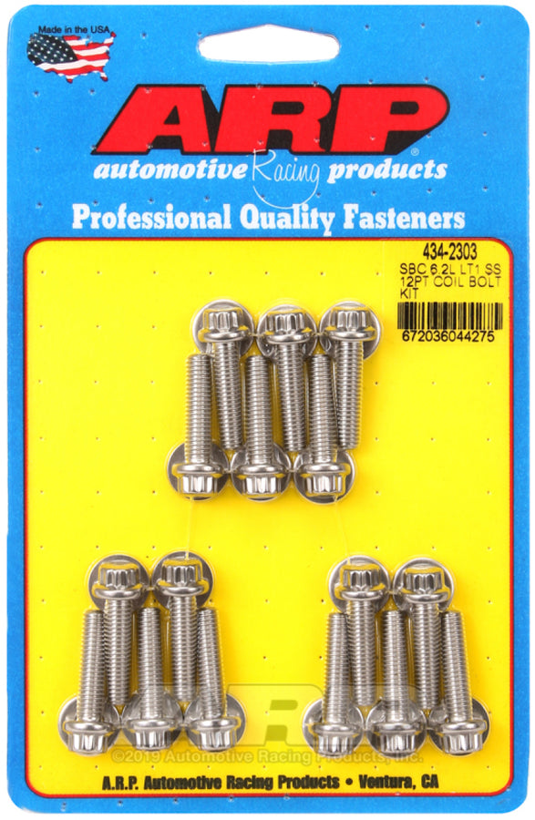 ARP Chevy LT1 6.2L Ignition Coil 12pt Stainless Steel Bolt Kit ARP Chevy LT1 6.2L Ignition Coil 12pt Stainless Steel Bolt Kit