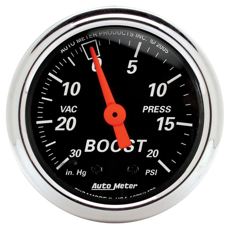 Autometer Designer 2-1/16in Mechanical 30 In Hg-Vac / 20 PSI Vacuum/Boost Gauge Autometer Designer 2-1/16in Mechanical 30 In Hg-Vac / 20 PSI Vacuum/Boost Gauge